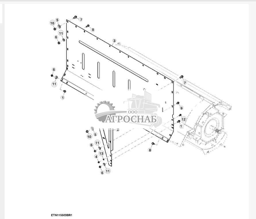 Щиток крышки битера 